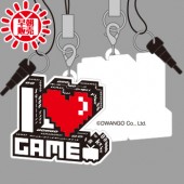 「I♥GAME」ラバーストラップ(白)